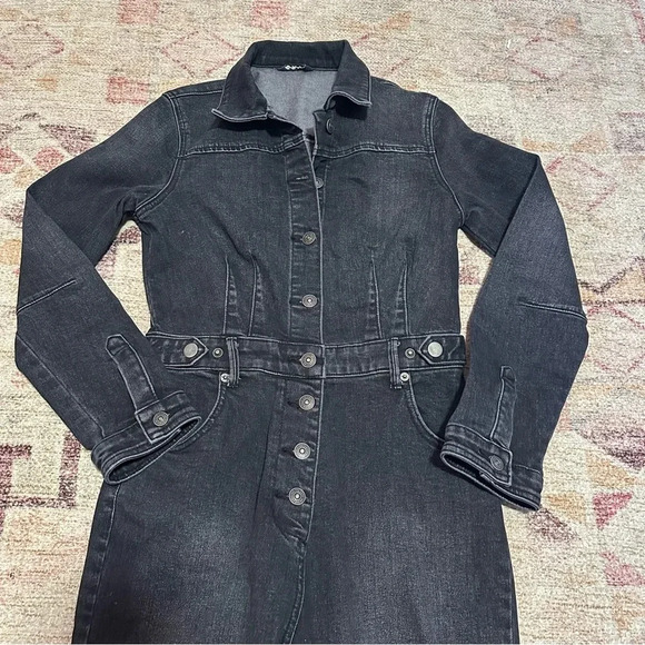 Free People CRVY Scandalous Coverall Size 2 Black Jumpsuit Stretchy - Picture 7 of 13